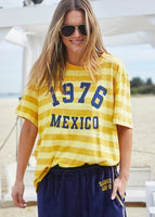 Hammill & Co Stripe Retro Tee - Yellow