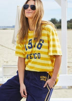Hammill & Co Stripe Retro Tee - Yellow