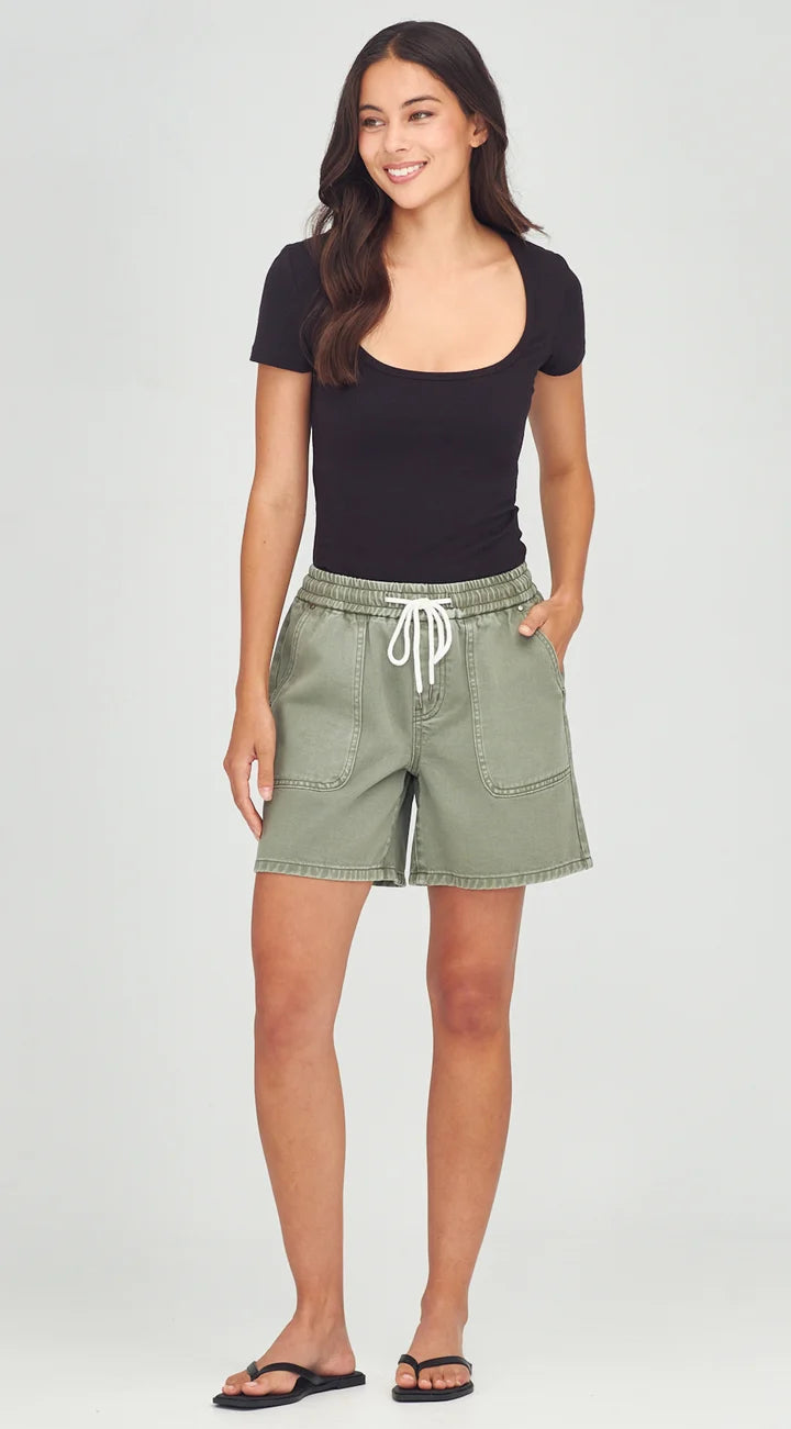Junkfood Millie Khaki Shorts - Khaki