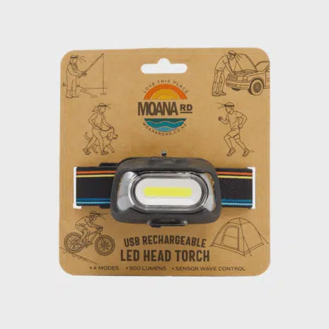 Moana Road LED Head Torch - Adults Black