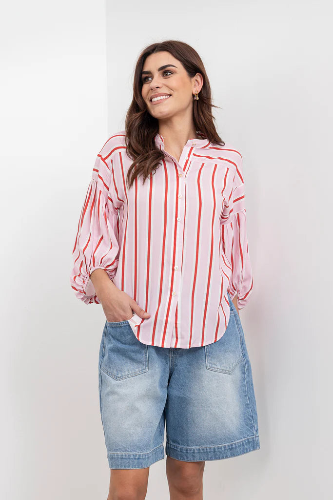 Moss by MiMoso Bronte Shirt - Candy Stripe