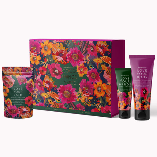 Australian Naturals Good Things Inside Body Pamper Set - Geranium & Citrus Crush