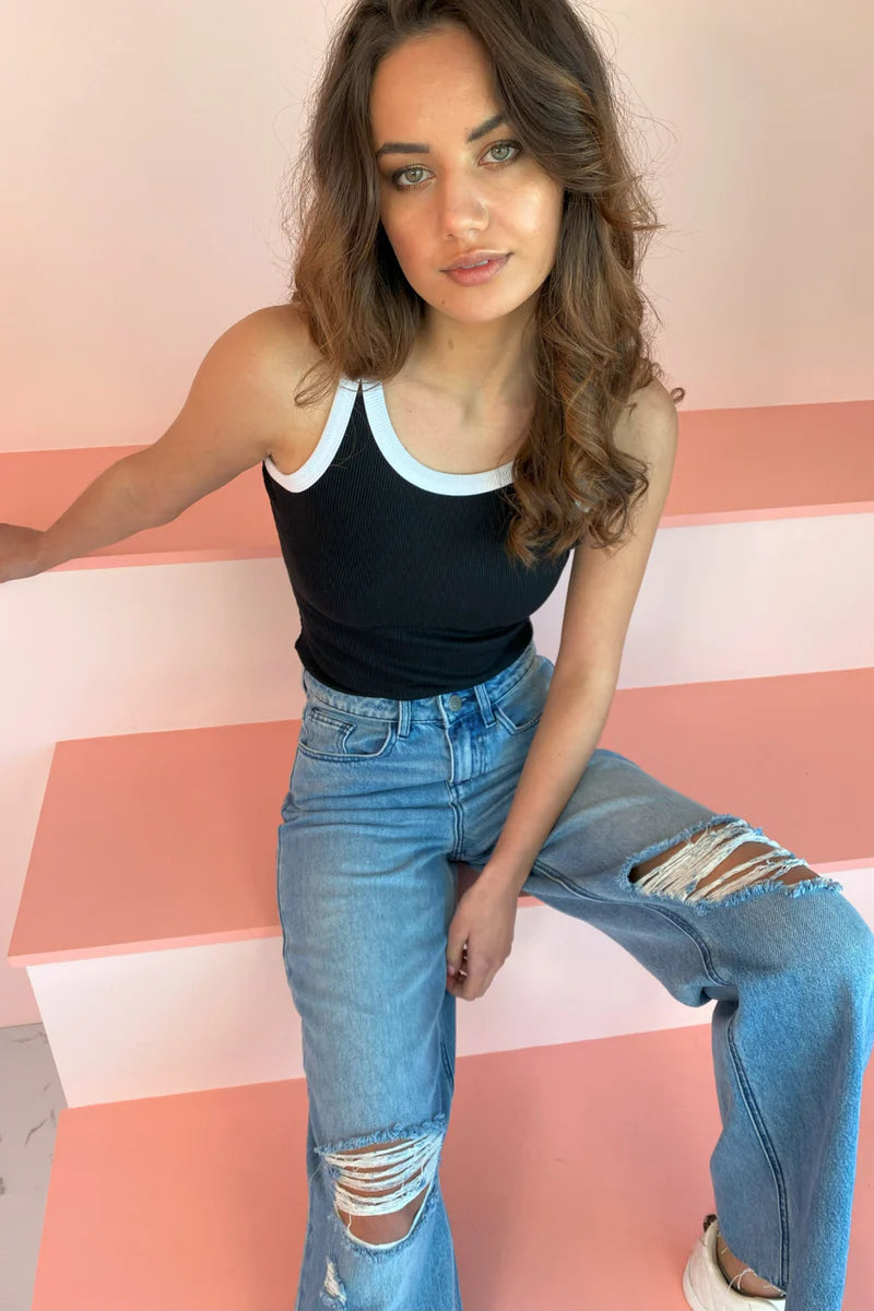 Honey Denim Paris Blue Ripped Jean