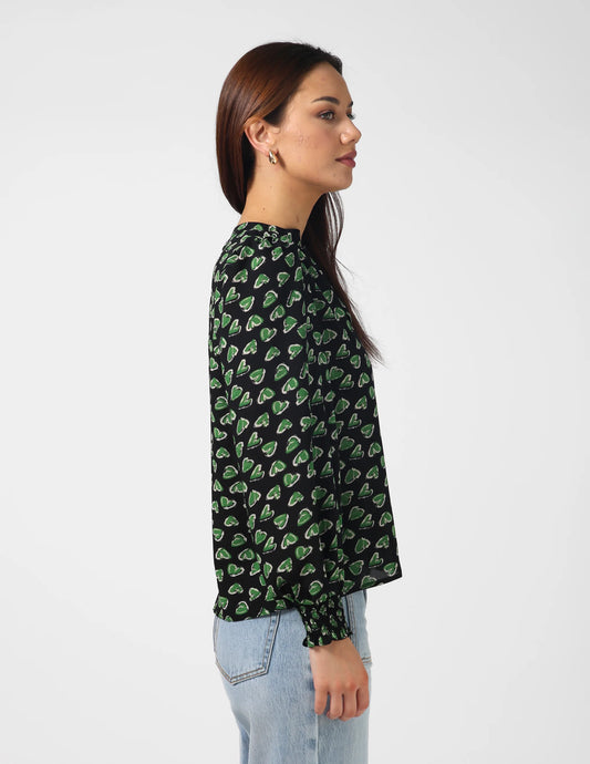 Stella + Gemma Cecily Blouse - Olive Green with Envy