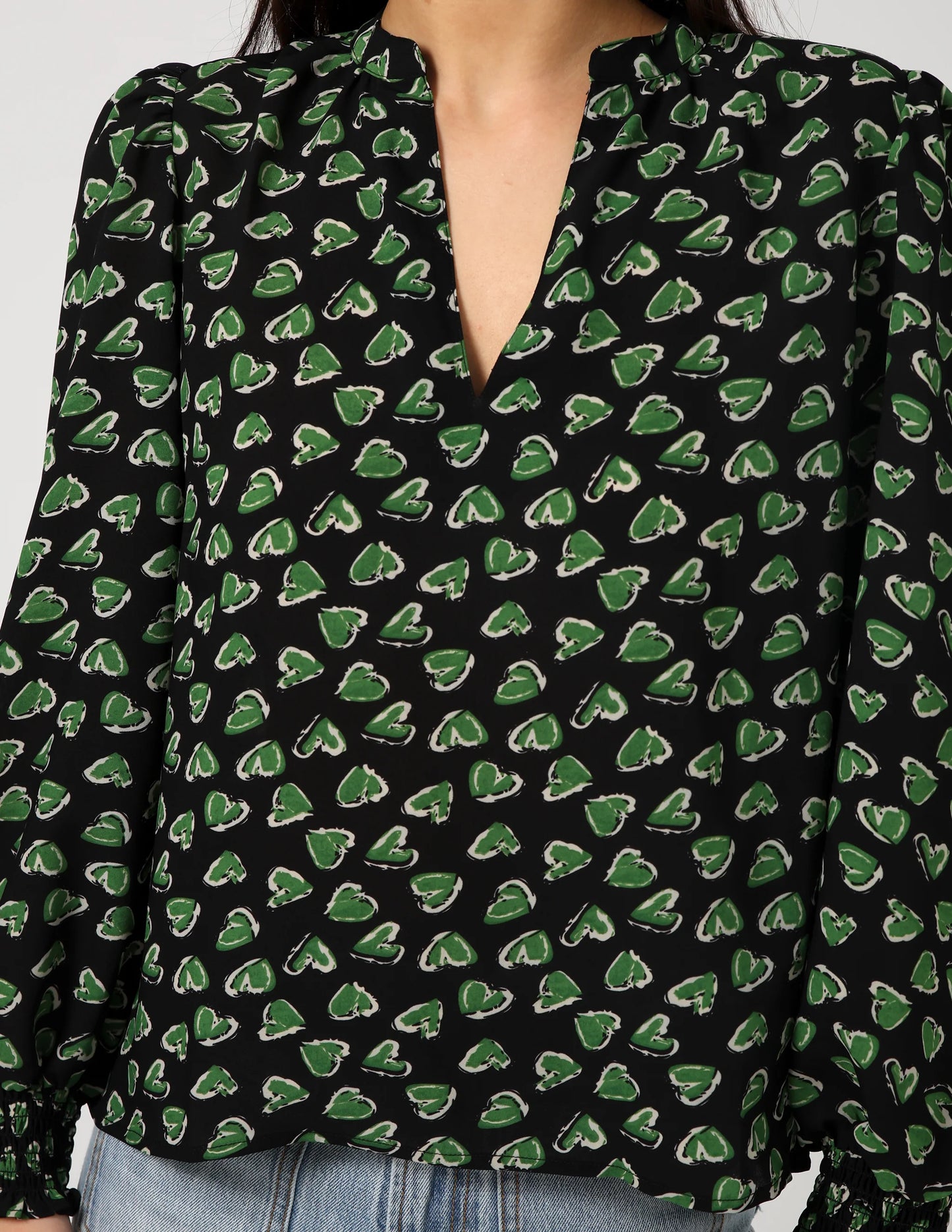 Stella + Gemma Cecily Blouse - Olive Green with Envy