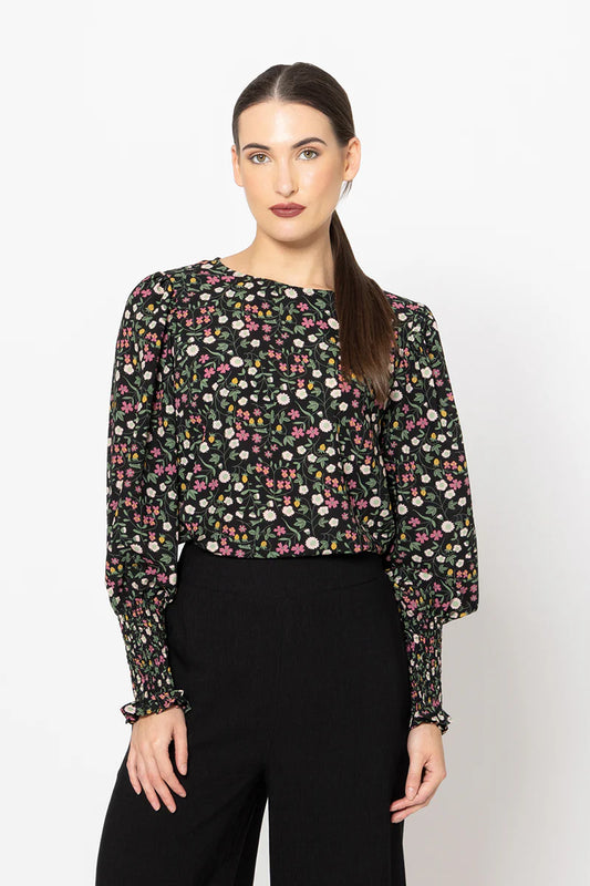 Seeking Lola Timely Top - Strawberry Field