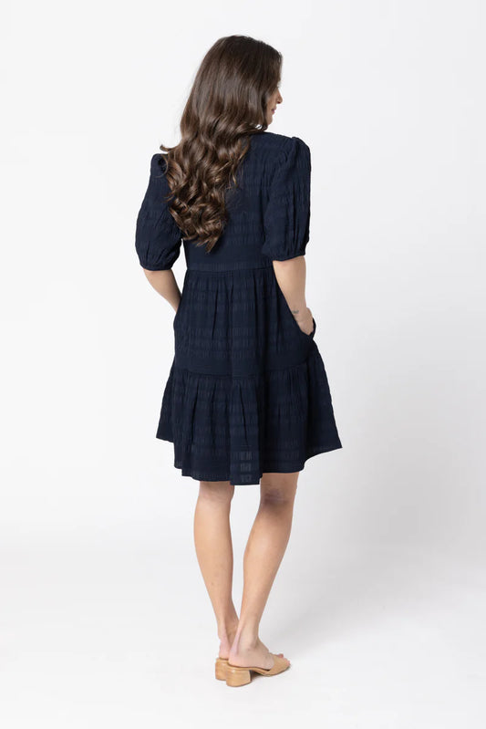Seeking Lola Carefree Reflective Mini Dress - Navy