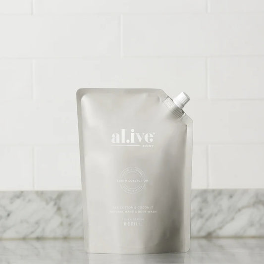 al.ive Body Hand & Body Wash Refill - Sea Cotton & Coconut Wash