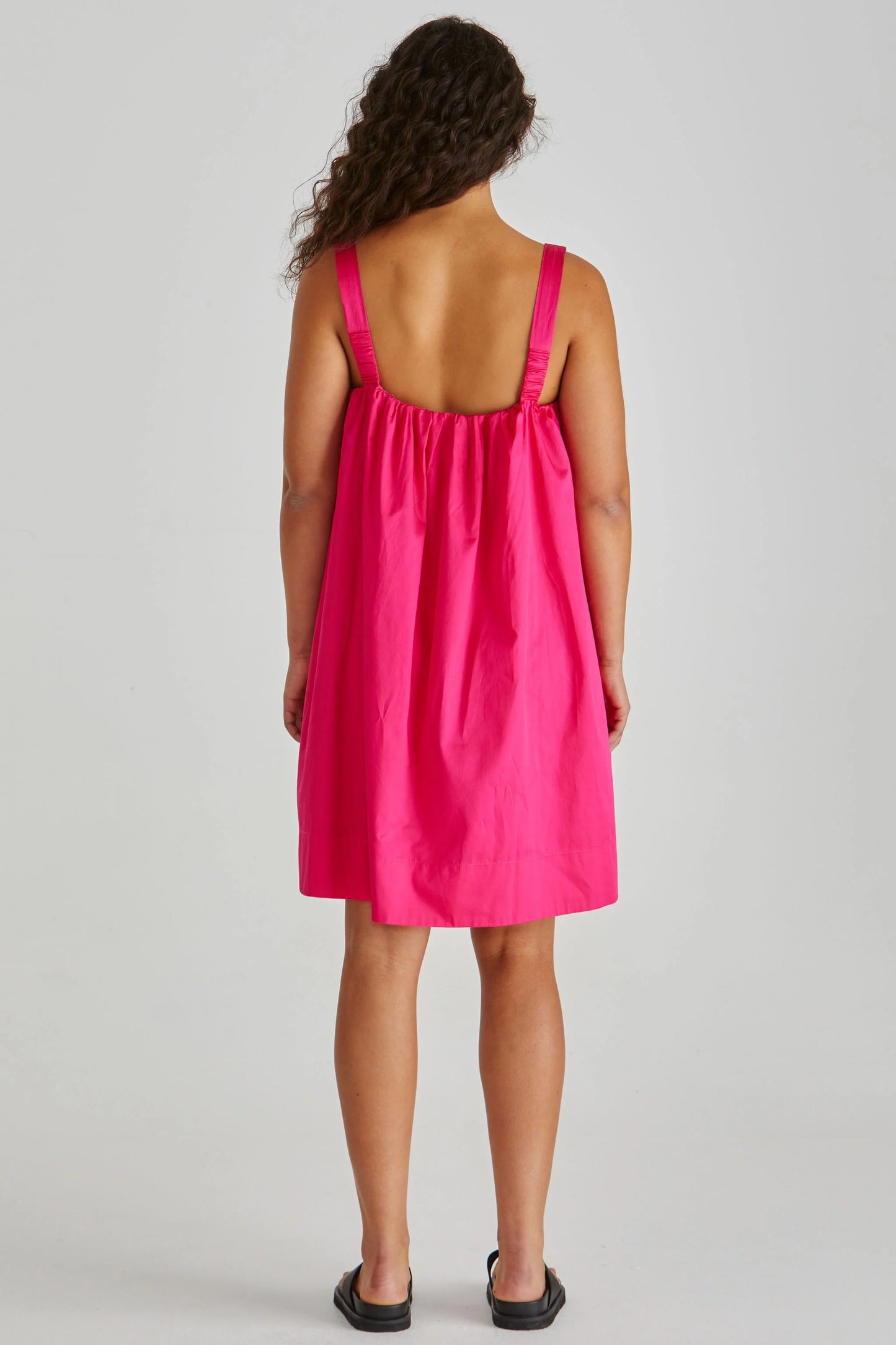 Sass Ellis Mini Baby Doll Dress - Hot Pink