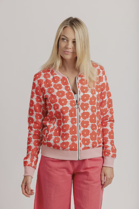 Mi Moso Billy Bomber Floral Red