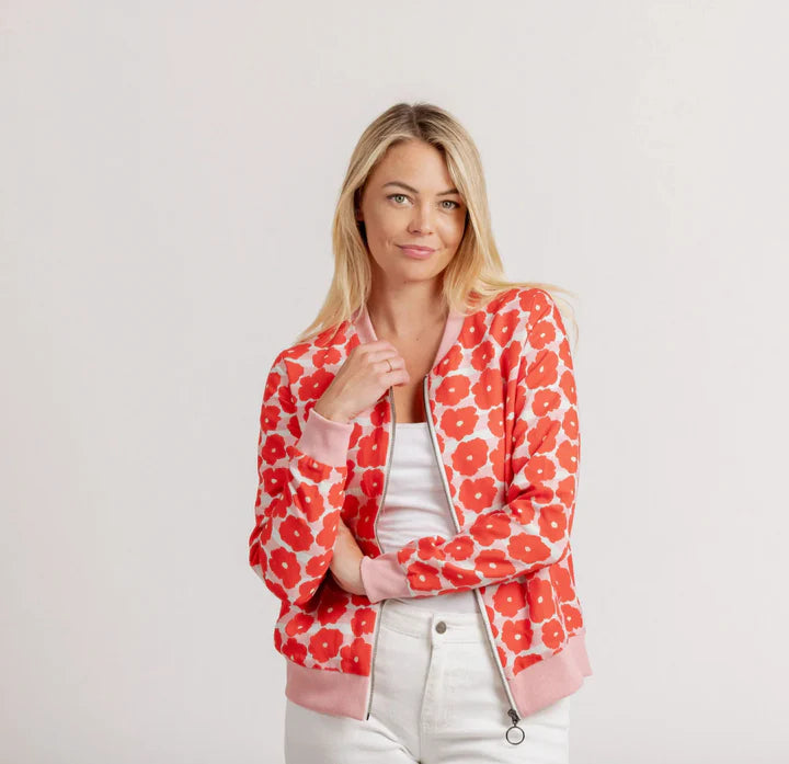 Mi Moso Billy Bomber Floral Red