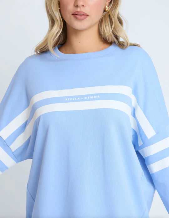Stella & Gemma Newport Relaxed Crew - Cornflower True Icon