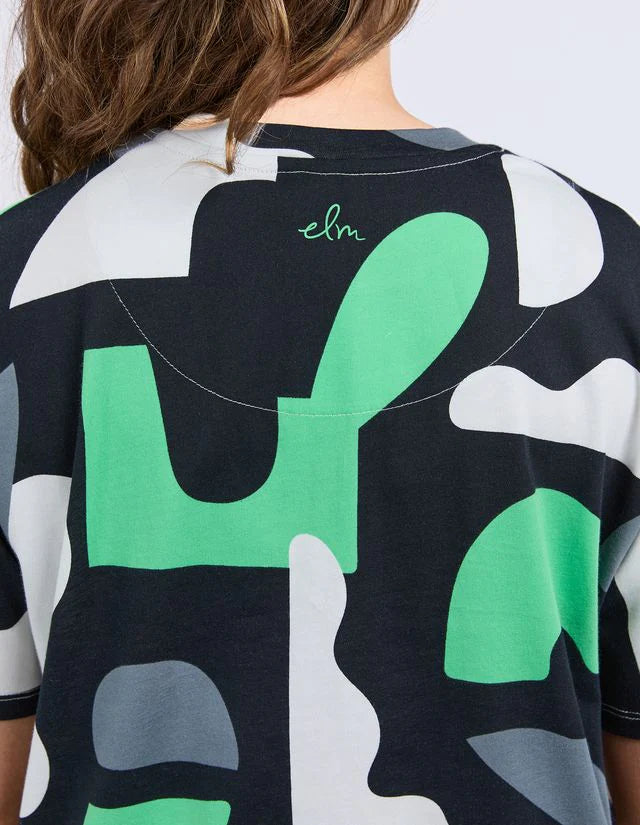Elm Stijl Tee - Abstract Yardage Print