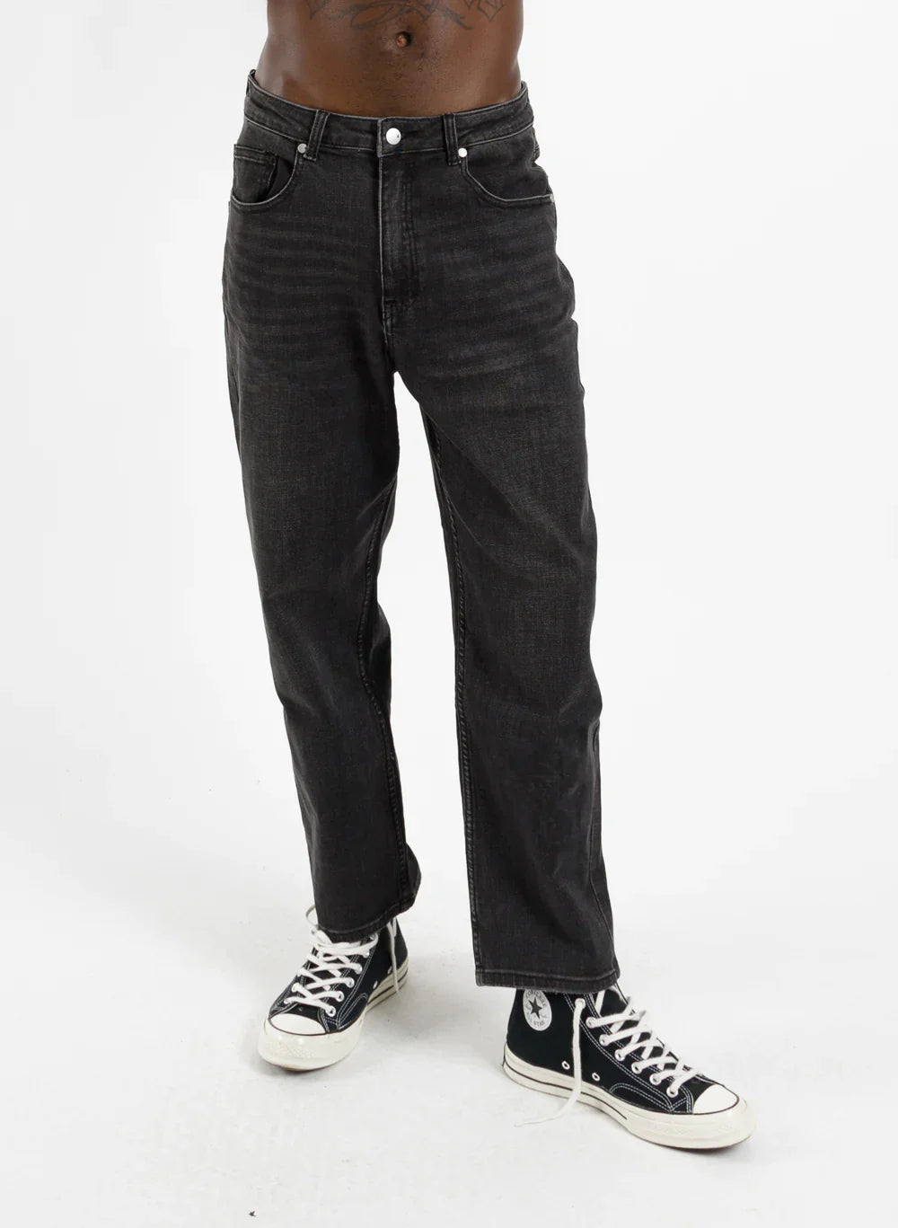 Federation Take It Easy Jean- Washed Black