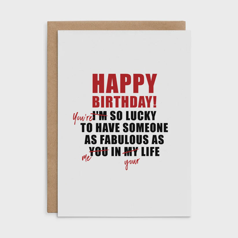 Defamations Card - You're so lucky
