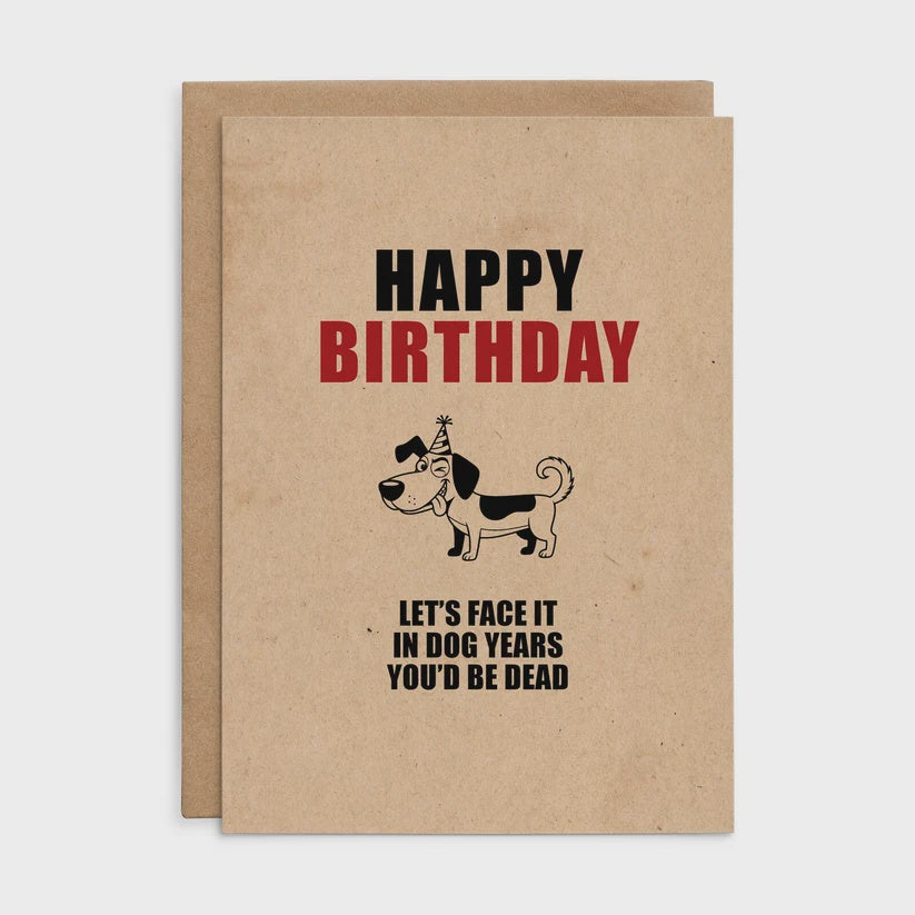Defamations Card Happy Birthday Let's face it