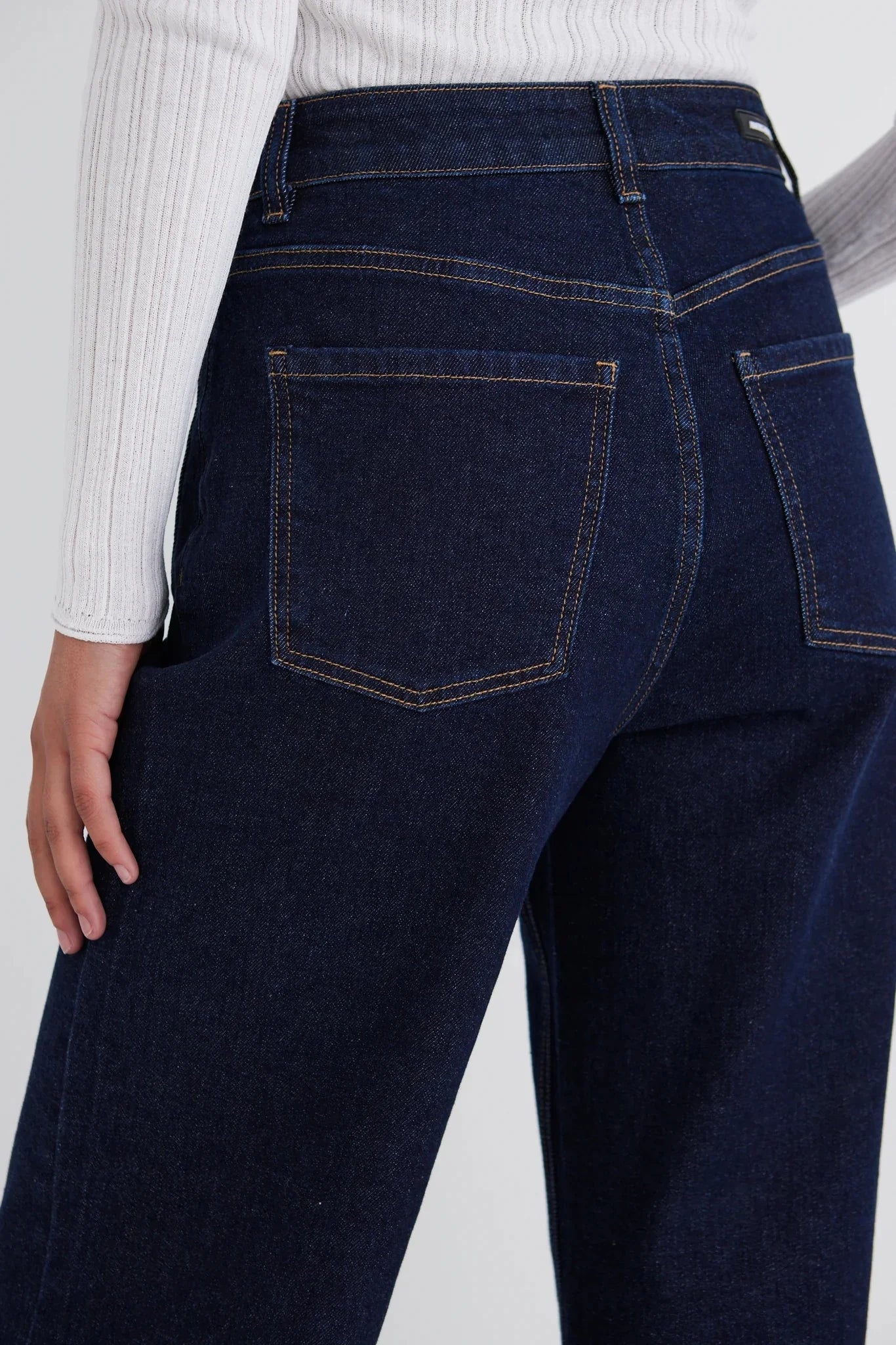 Among the Brave Zoey High Rise Wide Leg Pocket Jean Indigo
