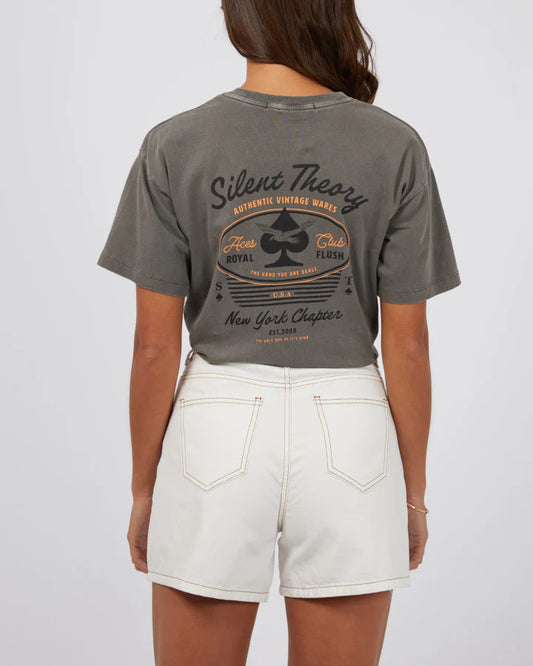 Silent Theory Ace Club Tee - Coal