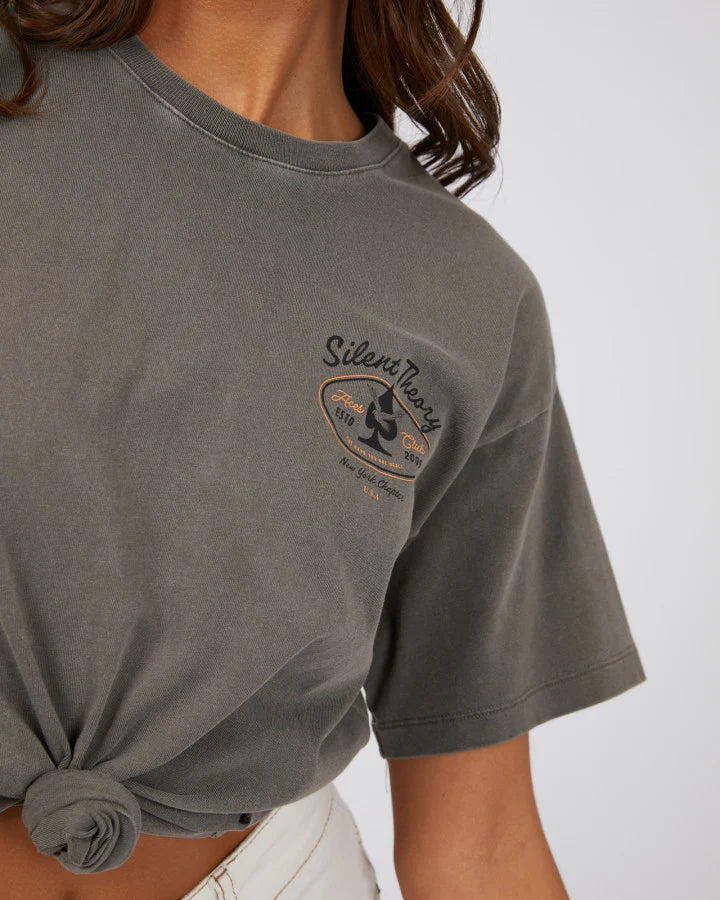 Silent Theory Ace Club Tee - Coal