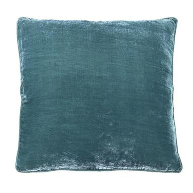Le Forge Cushion Crushed Velvet Aqua
