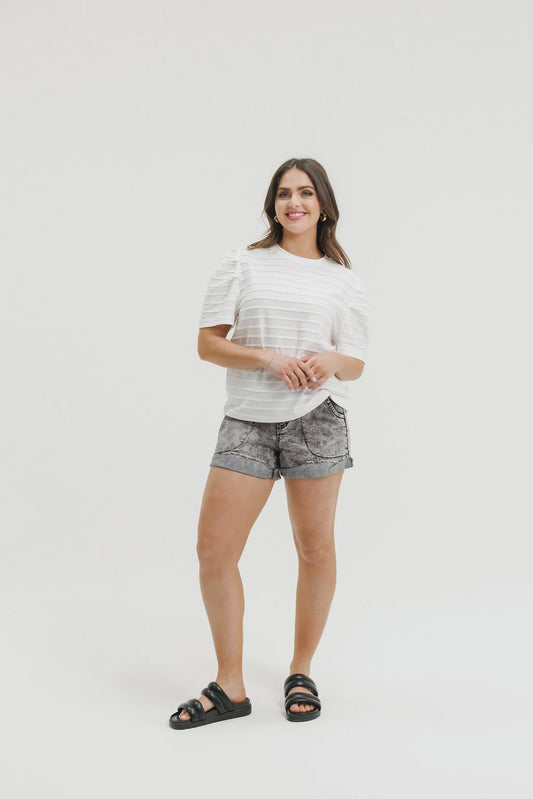 Homelee Rose Tee - Vanilla