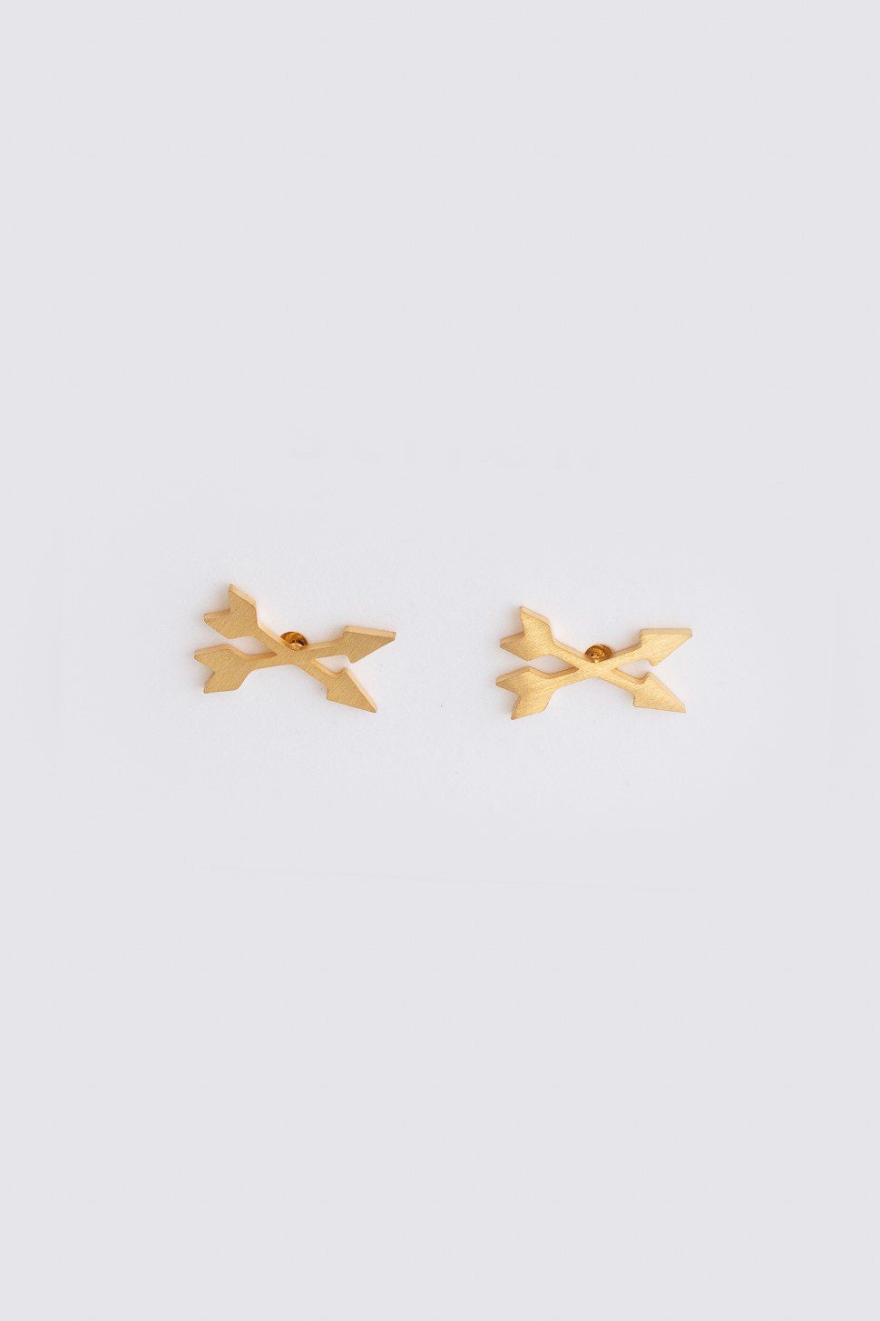 Stilen Cross Arrow Gold Earrings