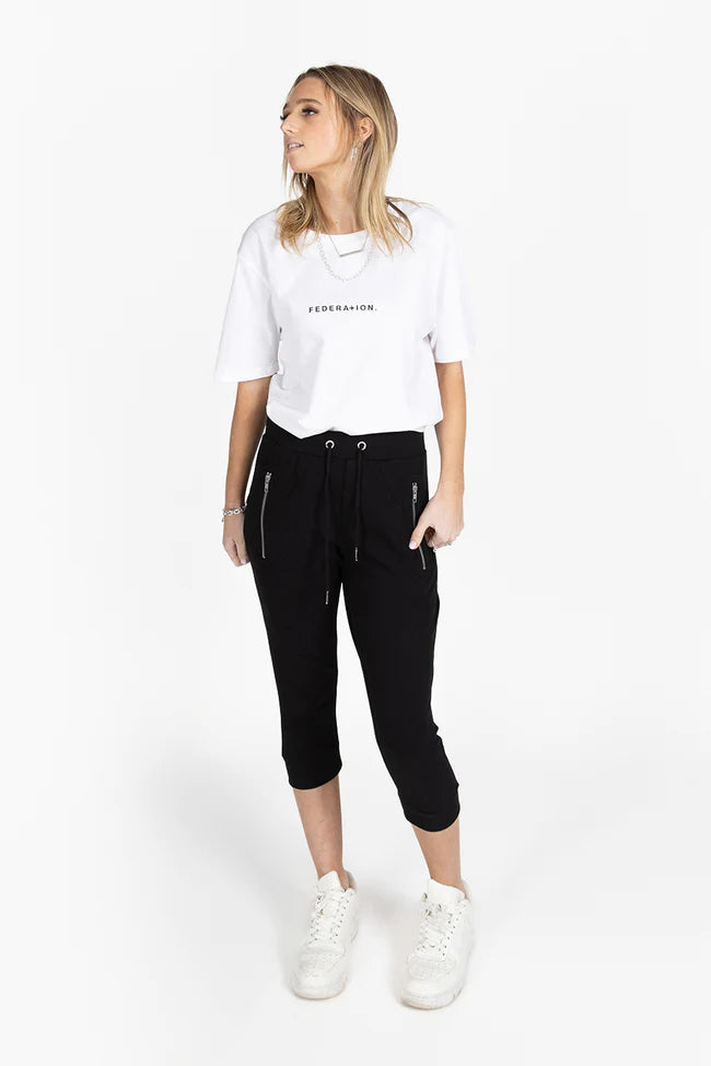 Federation Cut Trackie Black - Big Plus