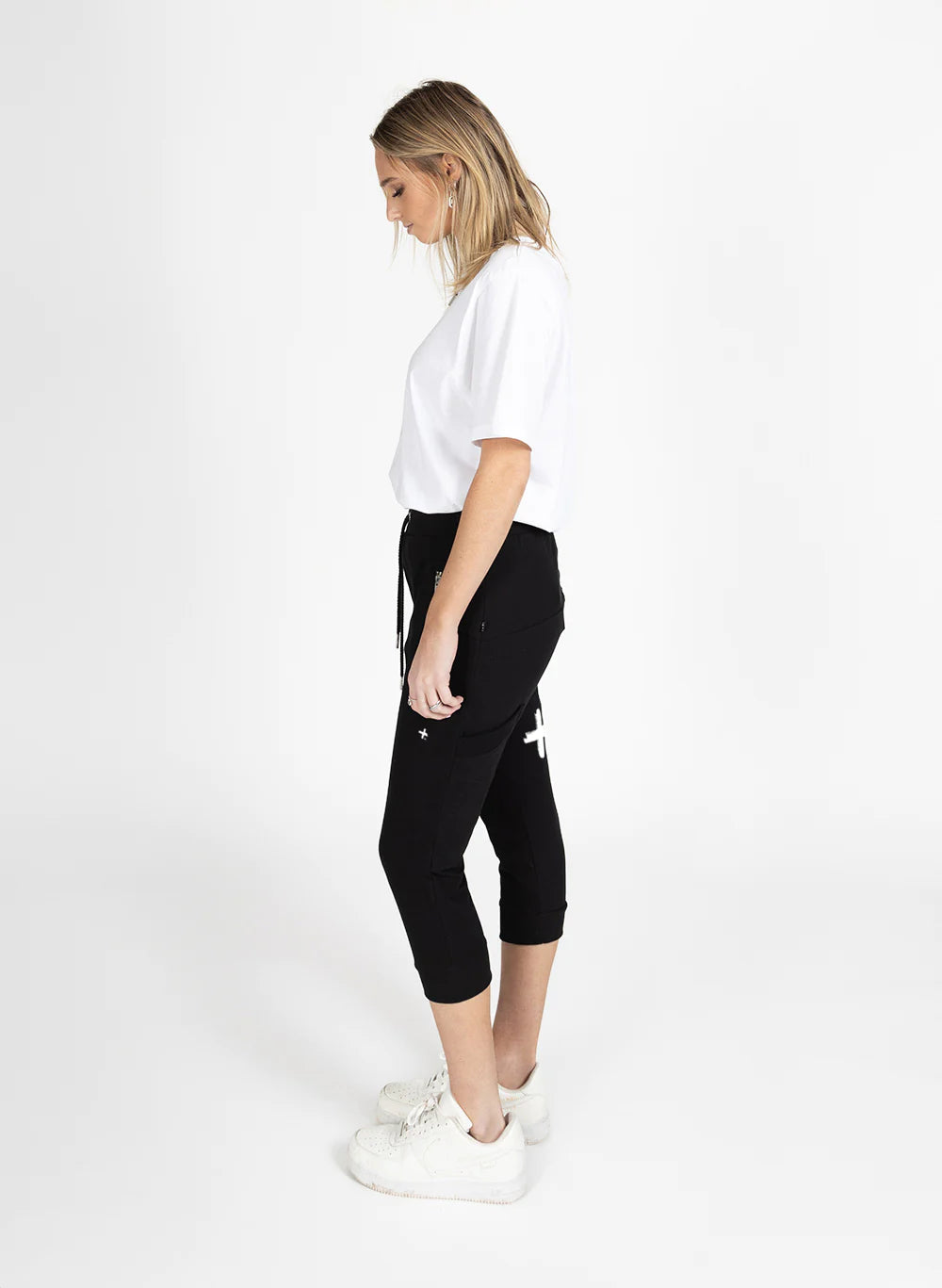 Federation Cut Trackies Paint Plus 2.0 Black/White