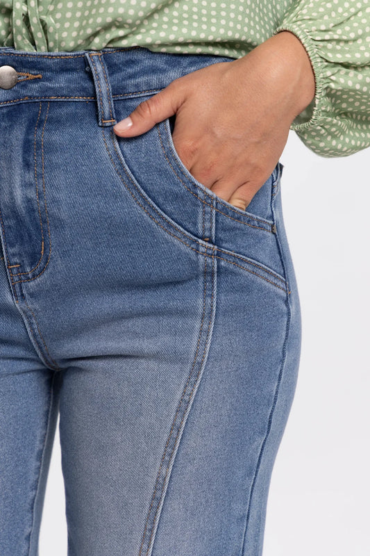 Mi Moso Double Pocket Jean - Blue