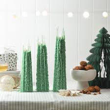 Living Light Icicle Candle Small Festive Pine (Green)