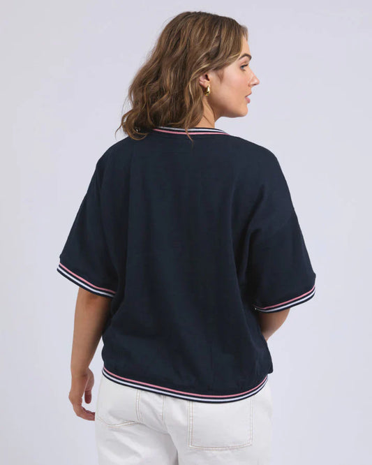 Elm Faye S/S Sweat - Dark Sapphire