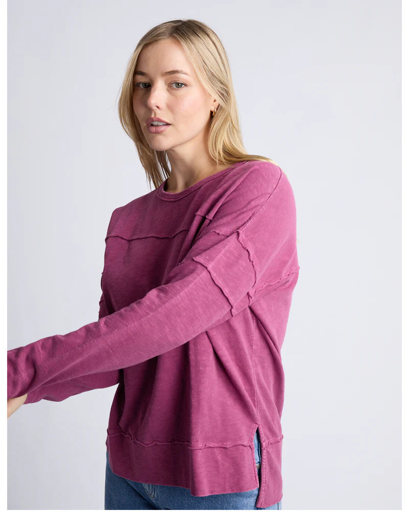 Foxwood Jayne Throw On Top - Port