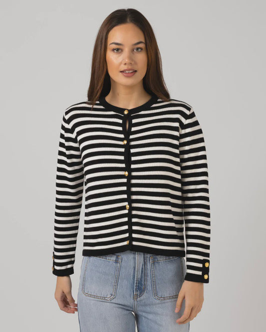 Stella + Gemma Henri Cardigan - Black Tea