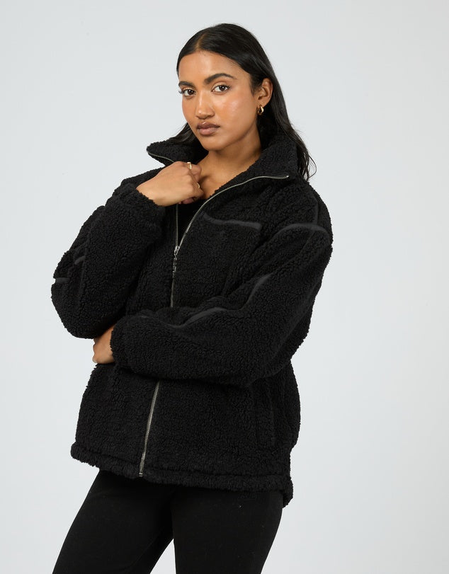 All About Eve Newport Zip Thru Teddy - Black