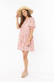 Leila + Luca Claire Tiered Mini Dress - Blush Love