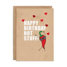 Defamations Card - Happy Birthday Hot Stuff