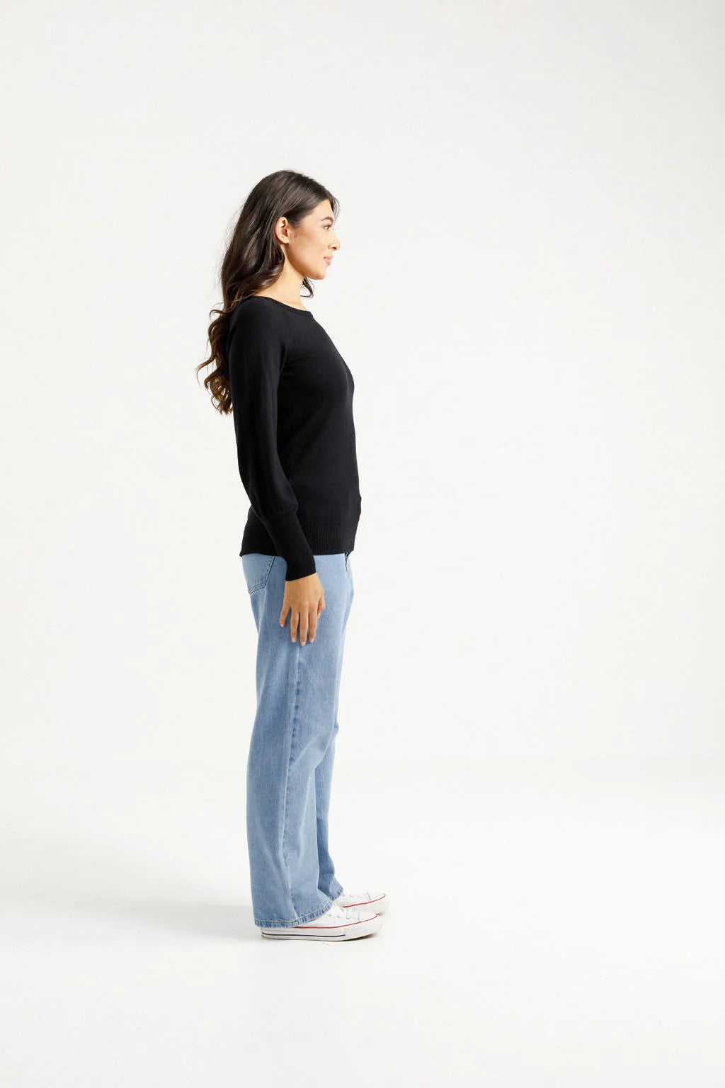 Homelee Knitted Grace Crew - Black