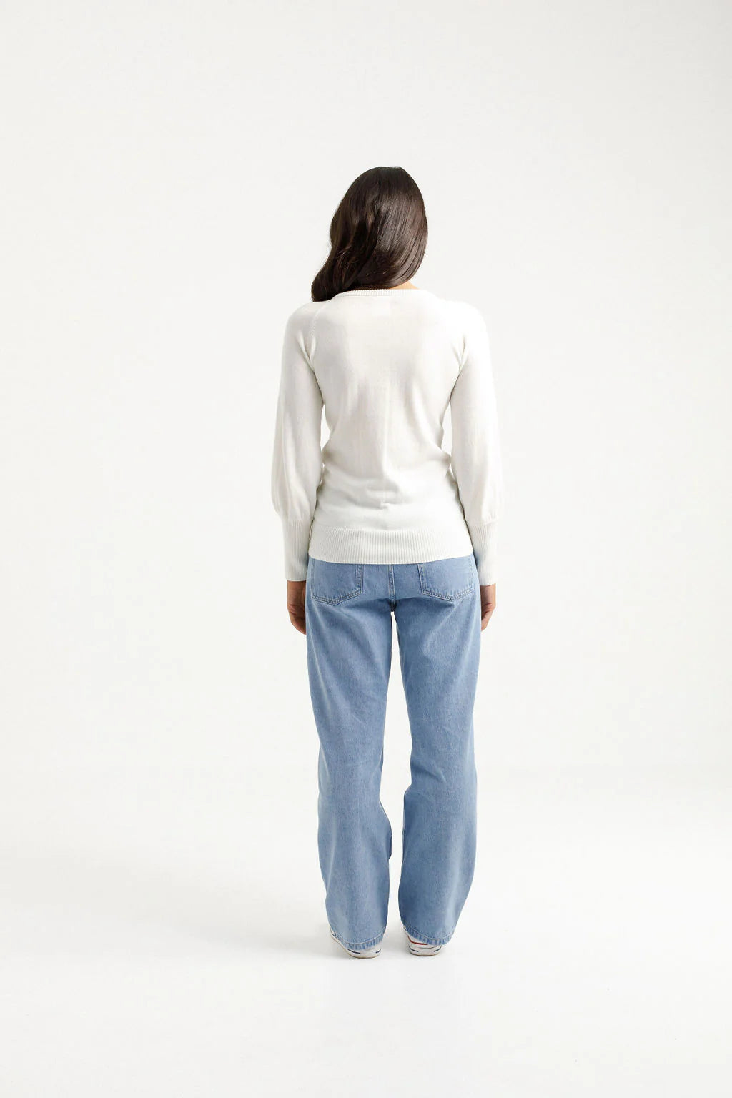 Homelee Knitted Grace Crew - Milk