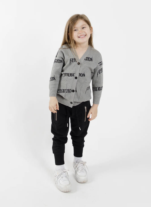 Federation Mini KIDS Repping Cardi - Grey