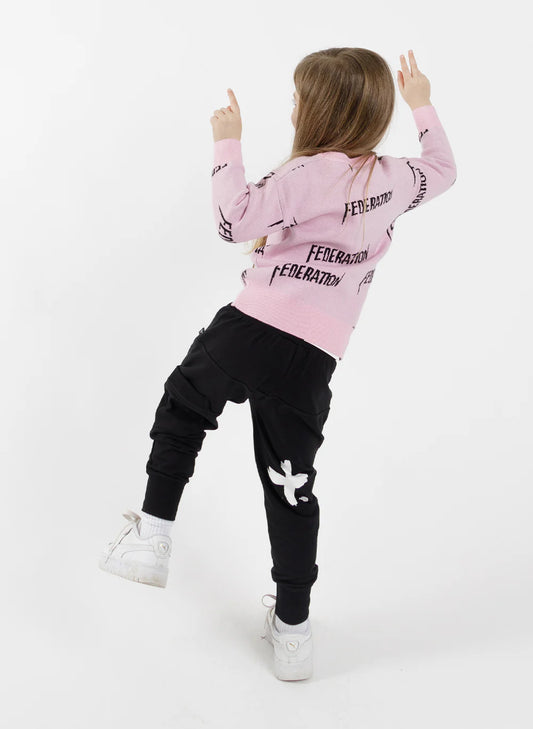 Federation Mini KIDS Playground Trackies Plus Dot - Black