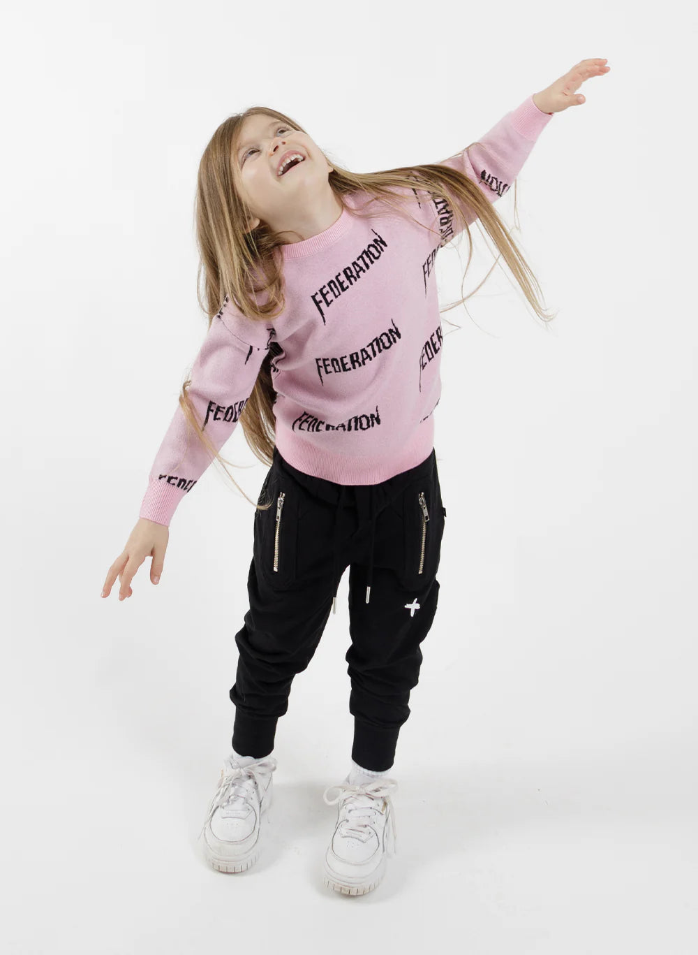 Federation Mini KIDS Playground Trackies Plus Dot - Black