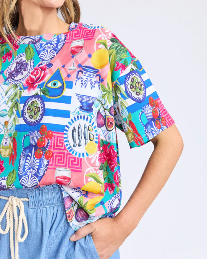 Elm La La Land Tee - All Over Yardage Print