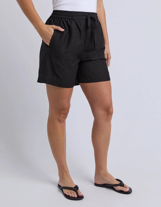Elm Margi Long Line Short - Black