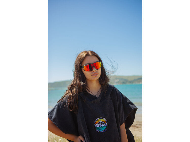 Moana Road Sunglasses Roadsters Black with Orange Lens