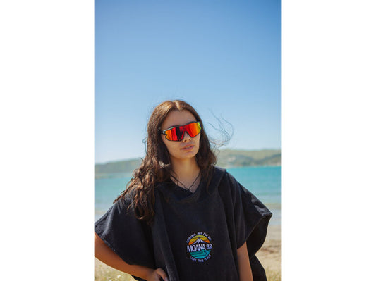 Moana Road Sunglasses Roadsters Black with Orange Lens