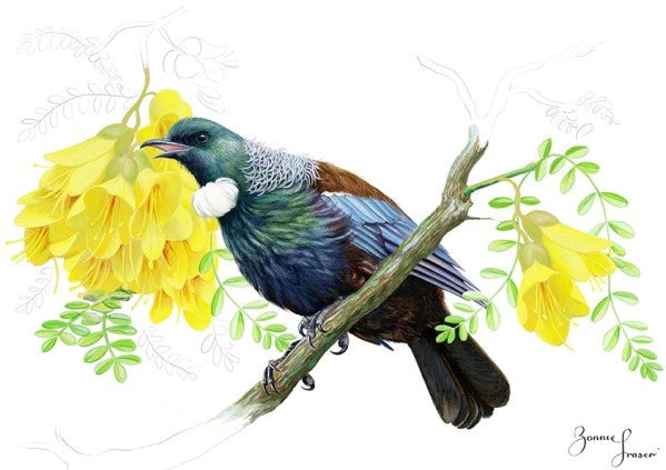 Image Vault Card - Tui & Kowhai