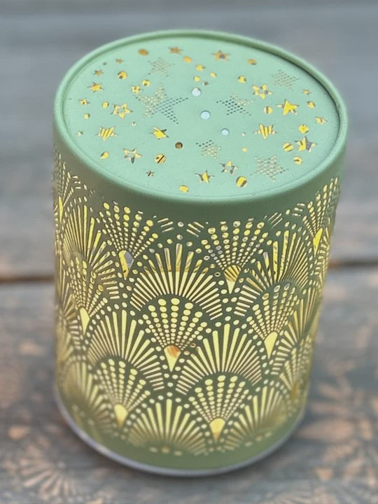 Stellar Haus Shadow Cast Lantern - Green Mirage