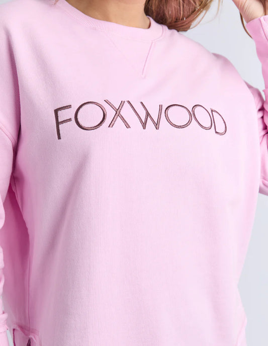 Foxwood Simplified Metallic Crew - Bright Pink