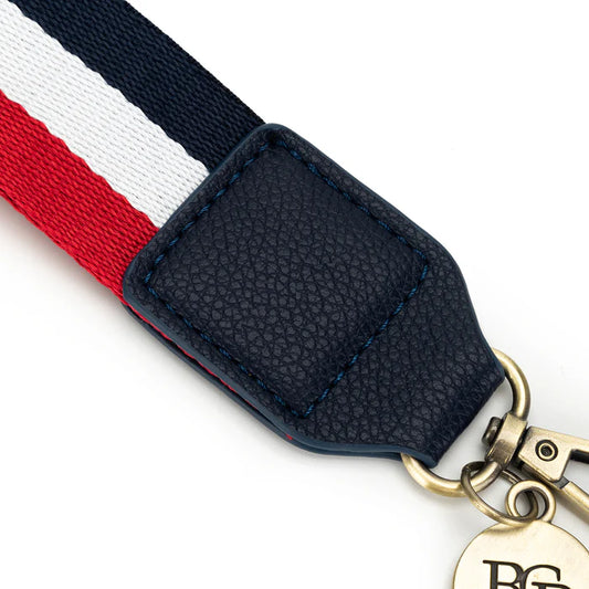 Black Caviar Bee Strap Wristlet - Red/Navy