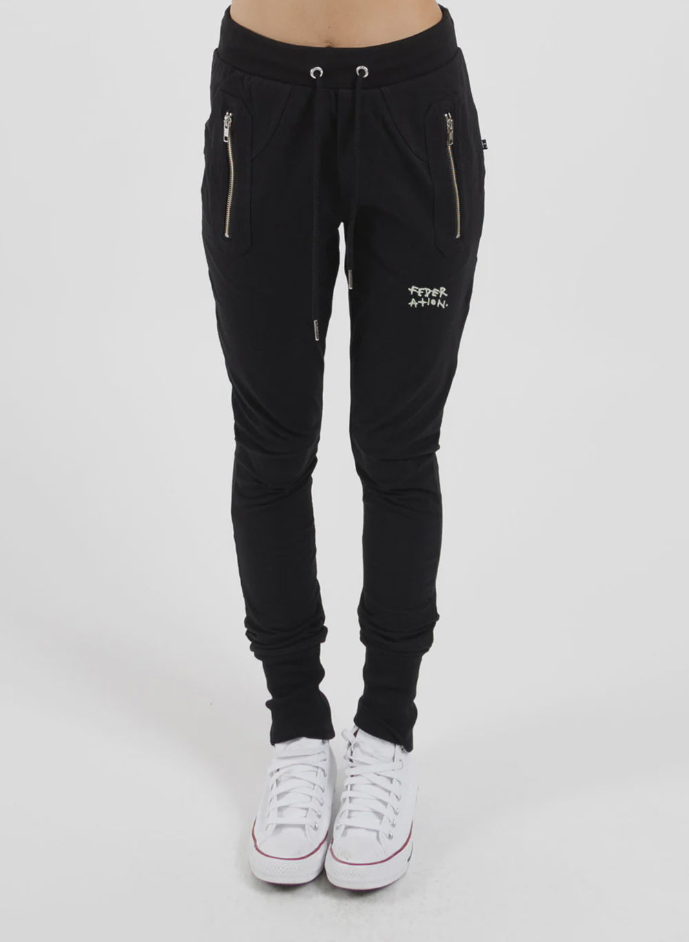 Federation Escape Trackies - Stretch Black/White/Silver
